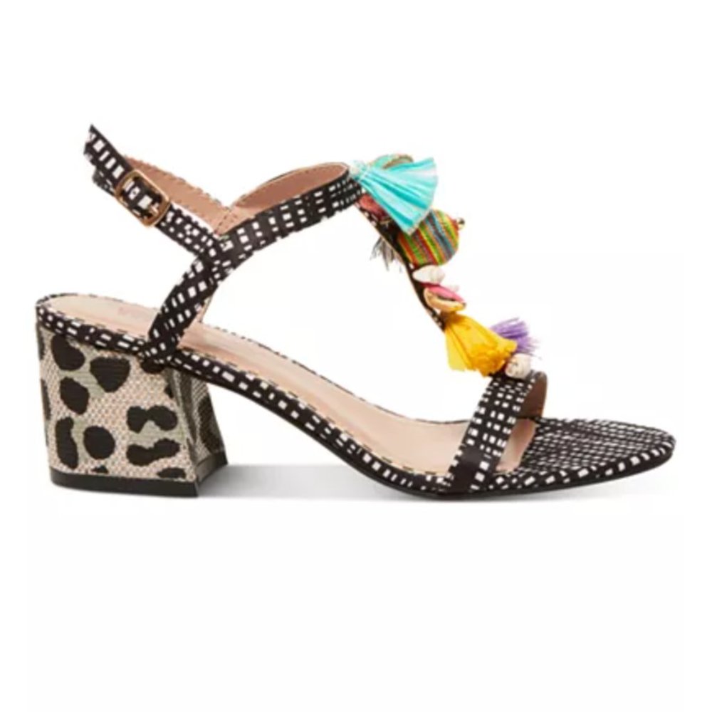 Betsey Johnson Sandals with Charms - Black & White